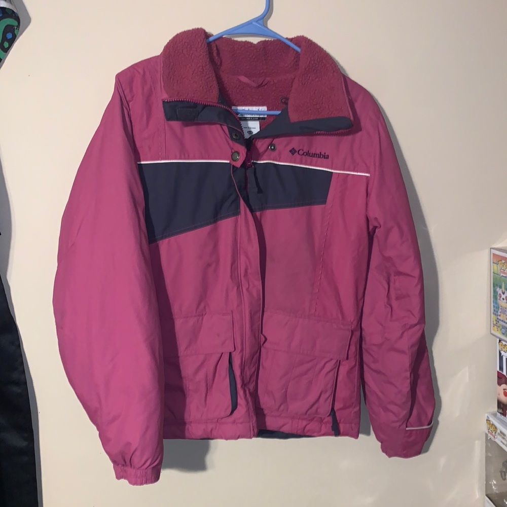 Columbia Pink Youth 14/16 Puffer inner Fleeced Jacket